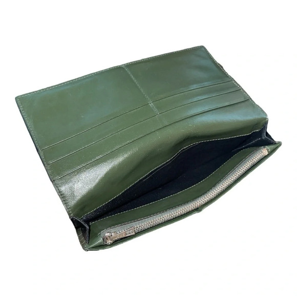 Loewe | Black & Green Calfskin Bifold Long Wallet - Picture 3 of 9